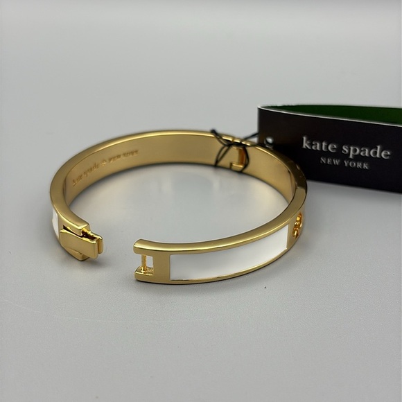 KATE SPADE • Hole Punch Hinged Bangle Bracelet - Picture 4 of 7